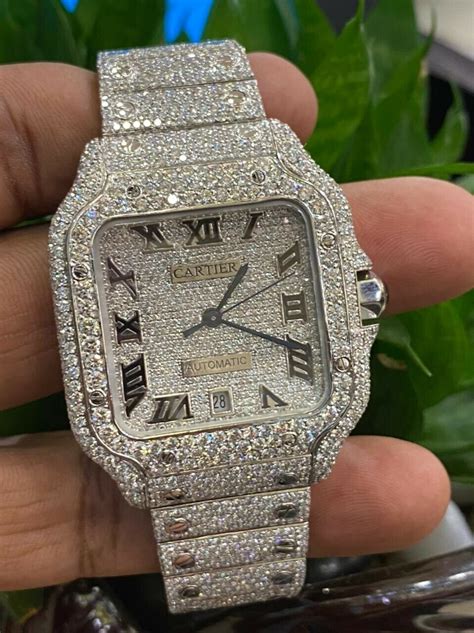 cheap diamond cartier watch|cartier men's watch with diamonds.